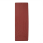 Mata do jogi Phoenix 4mm - Czerwona z wzorem wschodzącego słońca