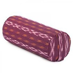 Bawełniany bolster do jogi ETHNO bordowy
