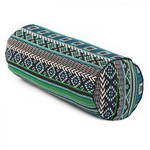 Bawełniany bolster do jogi ETHNO zielony - wypełniony kapokiem